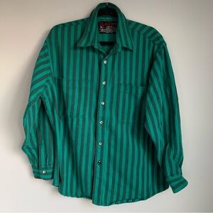 Classic Rugged Wear Mens Stripped Button Down Shirt